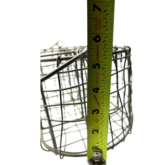 Rustic Country Farmhouse Metal Wire Silverware Napkin Caddy Farmhouse w/ Handle - Picture 7 of 8